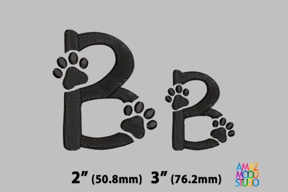 Reviewing Letter B Paws Monogram for Custom Projects