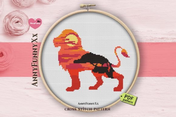 Reviewing the Lion Counted Cross Stitch PDF for Etsy Shops