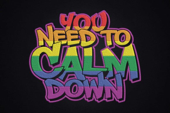 You Need to Calm Down Pride Embroidery Review